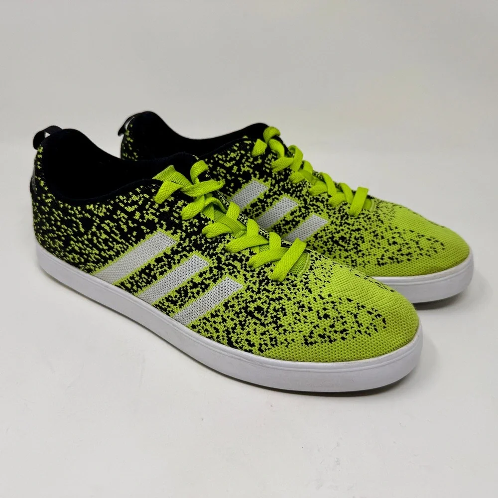 Adidas Adicross Spikeless Golf Shoes Solar Lime & Black Knit Men's 10.5